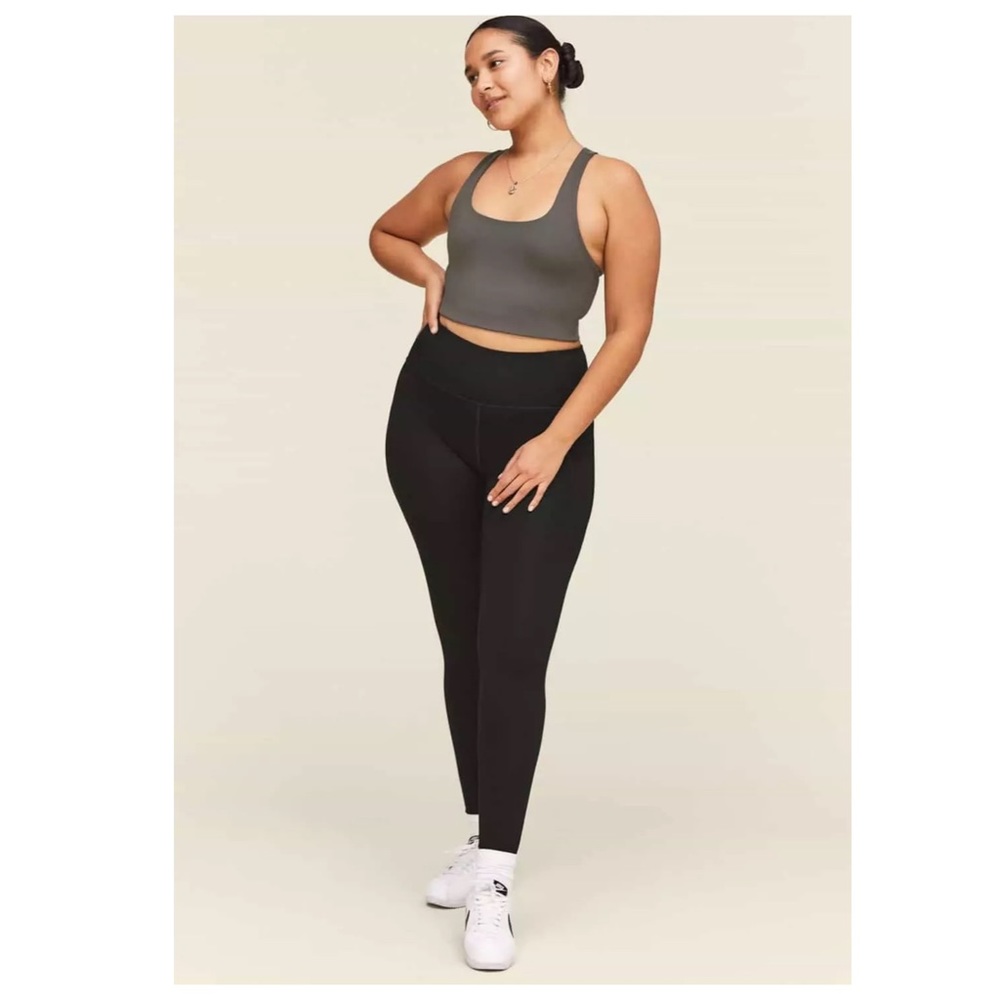 New GIRLFRIEND COLLECTIVE Black Full Length Compression Leggings sz 8 run large